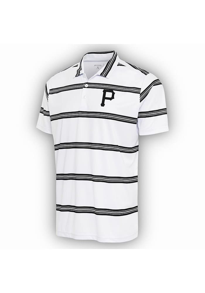 Pittsburgh Pirates Antigua Motion Polo - White/Black