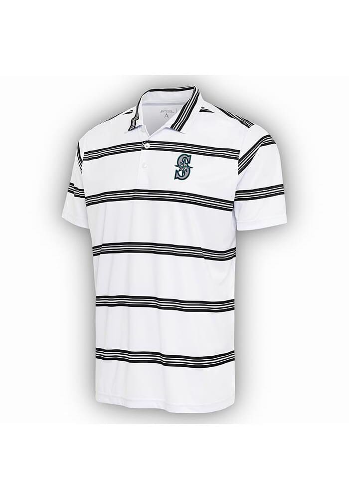 Men's Antigua White Seattle Mariners Affluent Polo Size: Small