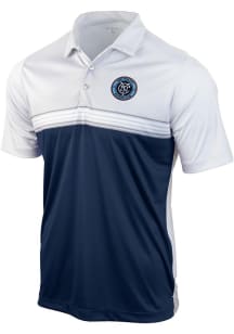 Antigua New York City FC Mens Grey Answer Short Sleeve Polo