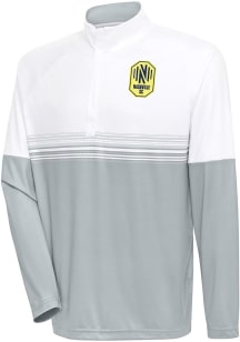 Antigua Nashville SC Mens White Bender Long Sleeve 1/4 Zip Pullover