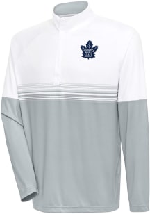 Antigua Toronto Maple Leafs Mens White Bender Long Sleeve 1/4 Zip Pullover