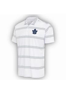 Antigua Toronto Maple Leafs Mens White Groove Short Sleeve Polo