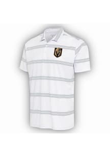 Antigua Vegas Golden Knights Mens White Groove Short Sleeve Polo