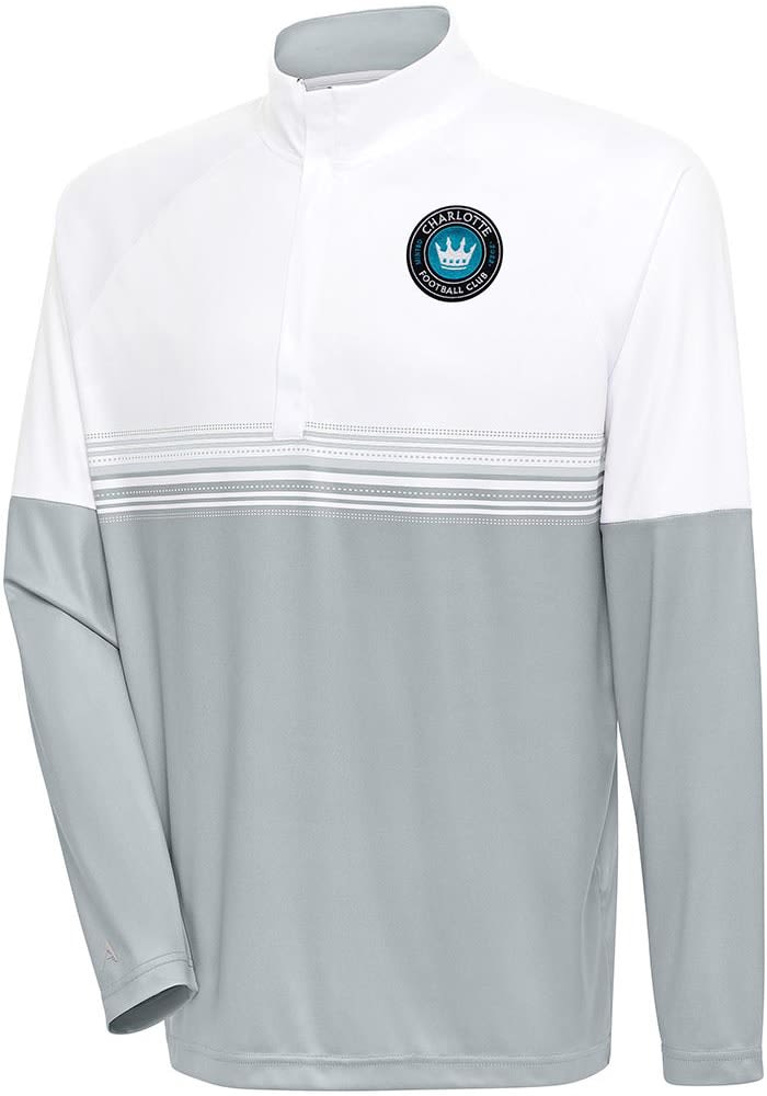Antigua Charlotte FC Mens WHITE/GREY Bender Pullover - 133037143 Antigua Charlotte FC Mens WHITE/GREY Bender Pullover - 133037143