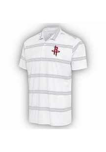 Antigua Houston Rockets Mens White Groove Short Sleeve Polo
