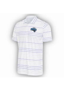 Antigua Orlando Magic Mens White Ryder Blue Stripe Short Sleeve Polo