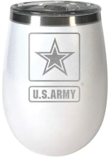 Army 10 oz Opal Wine Stainless Steel Tumbler - White