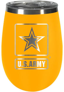 Army 10 oz Stealth Wine Stainless Steel Tumbler - Yellow