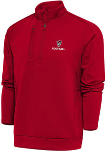 Antigua NC State Wolfpack Mens Red Football Generation Big and Tall 1/4 Zip Pullover