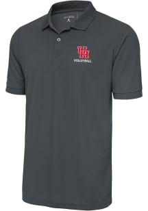 Antigua Houston Cougars Grey Volleyball Legacy Pique Big and Tall Polo