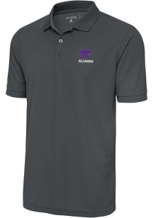 Antigua K-State Wildcats Grey Alumni Legacy Pique Big and Tall Polo