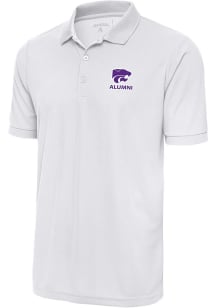 Antigua K-State Wildcats White Alumni Legacy Pique Big and Tall Polo