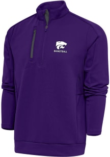 Antigua K-State Wildcats Mens Purple Basketball Generation Long Sleeve 1/4 Zip Pullover