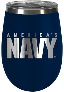 Navy 10 oz Wine Stainless Steel Tumbler - Blue