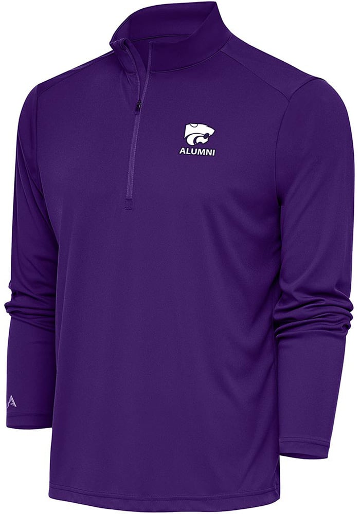 Antigua K-State Wildcats Mens Purple Alumni Tribute Long Sleeve 1/4 Zip Pullover