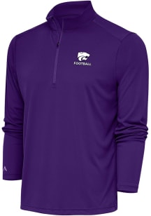 Antigua K-State Wildcats Mens Purple Football Tribute Long Sleeve 1/4 Zip Pullover