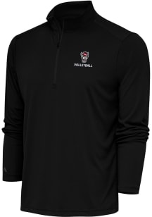 Antigua NC State Wolfpack Mens Black Volleyball Tribute Long Sleeve 1/4 Zip Pullover