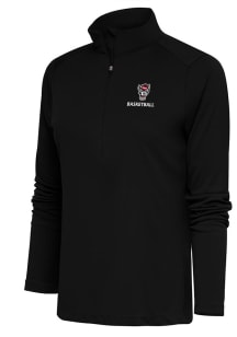 Antigua NC State Wolfpack Womens Black Basketball Tribute 1/4 Zip Pullover