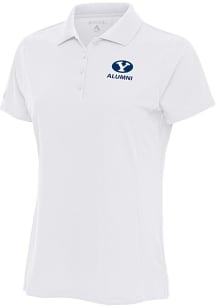 Antigua BYU Cougars Womens White Alumni Legacy Pique Short Sleeve Polo Shirt