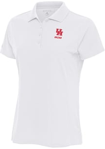 Antigua Houston Cougars Womens White Mom Legacy Pique Short Sleeve Polo Shirt