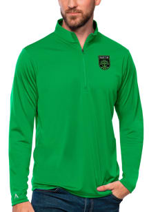 Antigua Austin FC Mens Green Tribute Long Sleeve 1/4 Zip Pullover