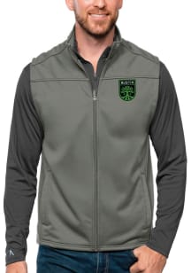 Antigua Austin FC Mens Grey Links Golf Sleeveless Jacket