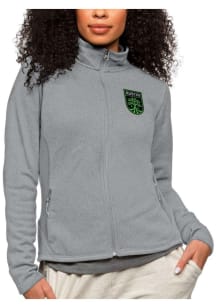 Antigua Austin FC Womens Grey Course Long Sleeve Full Zip Jacket