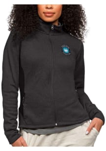 Antigua Charlotte FC Womens Black Course Long Sleeve Full Zip Jacket