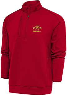 Antigua Iowa State Cyclones Mens Red Baseball Generation Big and Tall 1/4 Zip Pullover