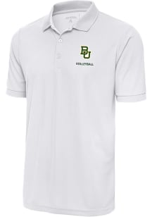 Antigua Baylor Bears White Volleyball Legacy Pique Big and Tall Polo