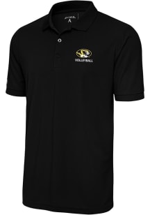 Antigua Missouri Tigers Black Volleyball Legacy Pique Big and Tall Polo