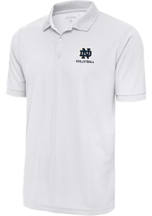 Antigua Notre Dame Fighting Irish White Volleyball Legacy Pique Big and Tall Polo