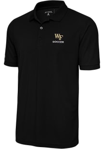 Antigua Wake Forest Demon Deacons Black Soccer Legacy Pique Big and Tall Polo