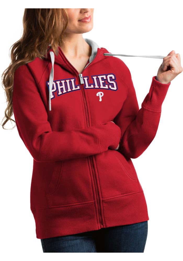 売れ筋商品|||アンティグア カットソー トップス レディース Women's Red Philadelphia Phillies Victory Full-Zip Hoodie Red Philadelphia Phillies Antigua Womens Red Victory Full Long