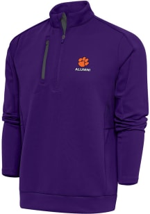 Antigua Clemson Tigers Mens Purple Alumni Generation Long Sleeve 1/4 Zip Pullover