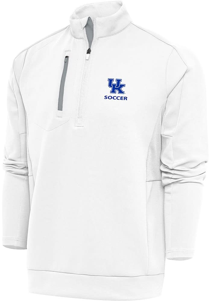 Antigua Kentucky Wildcats Mens Soccer Generation Long Sleeve Qtr Zip Pullover