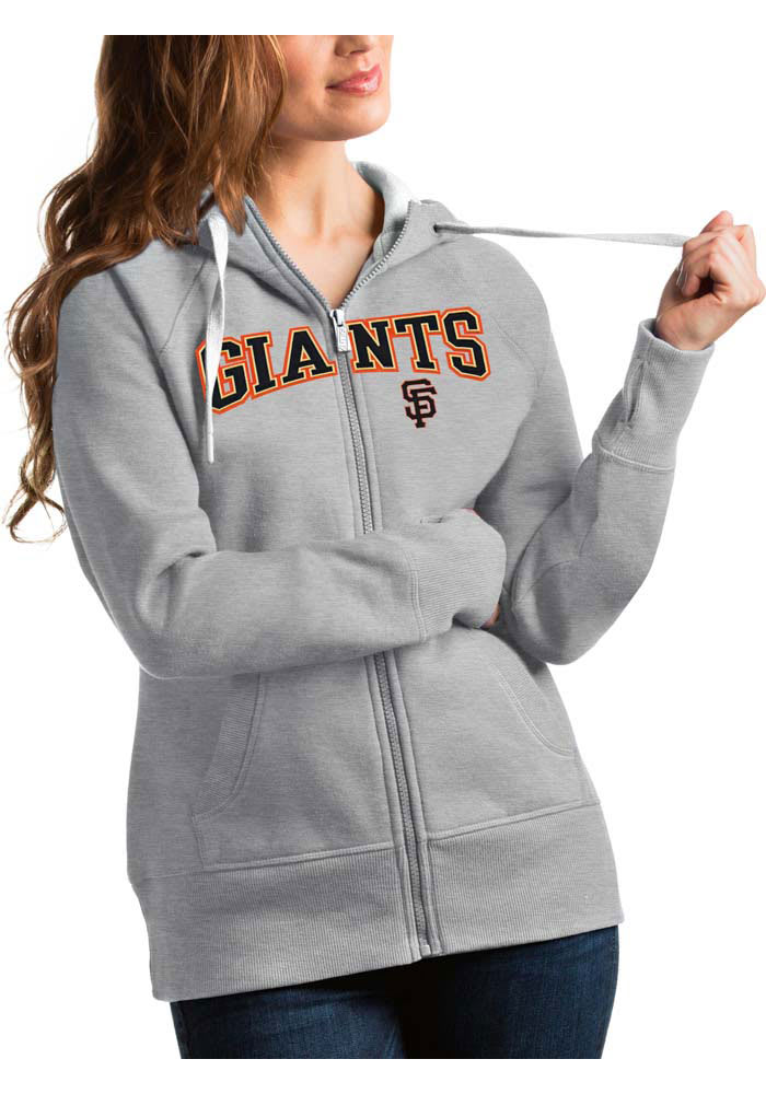 Antigua San Francisco Giants Women's Orange Victory Full Long Sleeve Full Zip Jacket, Orange, 52% Cot / 48% Poly, Size M, Rally House