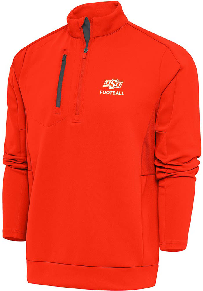 Antigua Men's Oklahoma State Cowboys Orange Generation Half-Zip Pullover Shirt, Medium