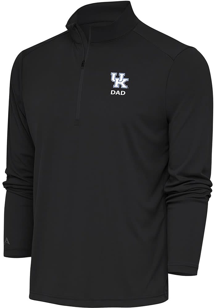 Antigua Kentucky Wildcats Mens Dad Tribute Long Sleeve Qtr Zip Pullover