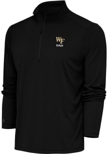 Antigua Wake Forest Demon Deacons Mens Black Dad Tribute Long Sleeve 1/4 Zip Pullover