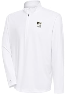 Antigua Wake Forest Demon Deacons Mens White Dad Tribute Long Sleeve 1/4 Zip Pullover