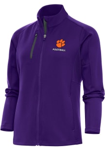 Antigua Clemson Tigers Womens Purple Football Generation Light Weight Jacket