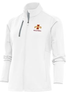 Antigua Iowa State Cyclones Womens White Volleyball Generation Light Weight Jacket