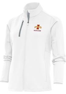 Antigua Iowa State Cyclones Womens White Soccer Generation Light Weight Jacket