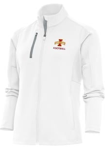 Antigua Iowa State Cyclones Womens White Football Generation Light Weight Jacket