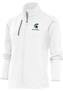 Antigua Michigan State Spartans Womens White Volleyball Generation Light Weight Jacket