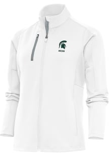 Antigua Michigan State Spartans Womens White Mom Generation Light Weight Jacket