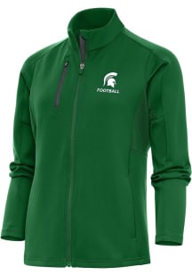 Antigua Michigan State Spartans Womens Green Football Generation Light Weight Jacket