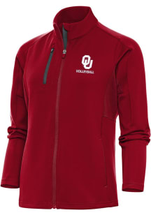 Antigua Oklahoma Sooners Womens Red Volleyball Generation Light Weight Jacket