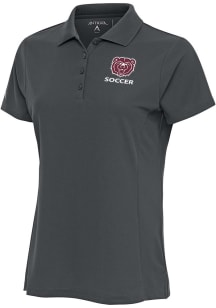 Antigua Missouri State Bears Womens Grey Soccer Legacy Pique Short Sleeve Polo Shirt